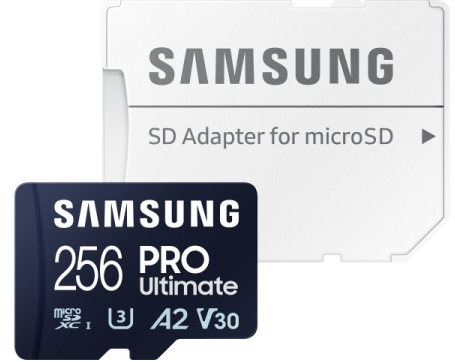 Imagen extra Samsung PRO Ultimate MicroSDXC 256GB UHS-I U3 A2 V30 + Adaptador SD