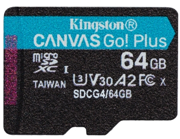 Imagen extra Kingston MicroSDXC 64GB UHS-I U3 V30 Clase 10 200MB/s Canvas Go Plus + Adaptador