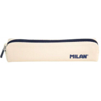 Milan Serie 1918 Estuche Mini Redondo - Tejido Resistente - 20,5x4,5x5 cm - Beige