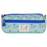 Milan Coleccion 460 Portatodo Rectangular - 2 Compartimentos con Cremallera - Verde/Azul