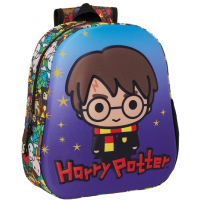 Safta Harry Potter Mochila 3D - Portabotellas - 27x33x10cm - Azul
