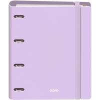 Dohe Serenity Polyfoam Carpeta de 4 Anillas A4 Recambio 100 Hojas Cuadricula 5mm - Cubierta de Polyfoam 2mm - Cierre con Goma - Con Separadores y sobre PP - Morado