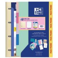 Oxford Europeanbinder Live & Go Carpeta A4+ con Recambio + Separadores - Tapa de Plastico Polyfoam - Colores Pastel Aleatorios