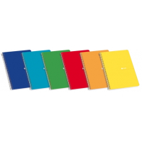 Enri Cuarto Tapa Dura Cuaderno Espiral Pauta 3 con Margen - 80 Hojas - Tapa Dura - Pauta 3 con Margen