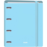 Dohe Serenity Polyfoam Carpeta de 4 Anillas A4 Recambio 100 Hojas Cuadricula 5mm - Cubierta de Polyfoam 2mm - Cierre con Goma - Con Separadores y sobre PP - Azul