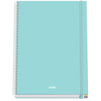 Dohe Serenity Cuaderno Espiral A4 100 Hojas Microperforadas Cuadricula 5mm - Tapa Dura Carton Forrado - - Bandas de - Verde