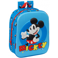Safta Mickey Mouse Mochila Guarderia 3D - 22x27x10cm - Azul