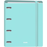 Dohe Serenity Polyfoam Carpeta de 4 Anillas A4 Recambio 100 Hojas Cuadricula 5mm - Cubierta de Polyfoam 2mm - Cierre con Goma - Con Separadores y sobre PP - Verde