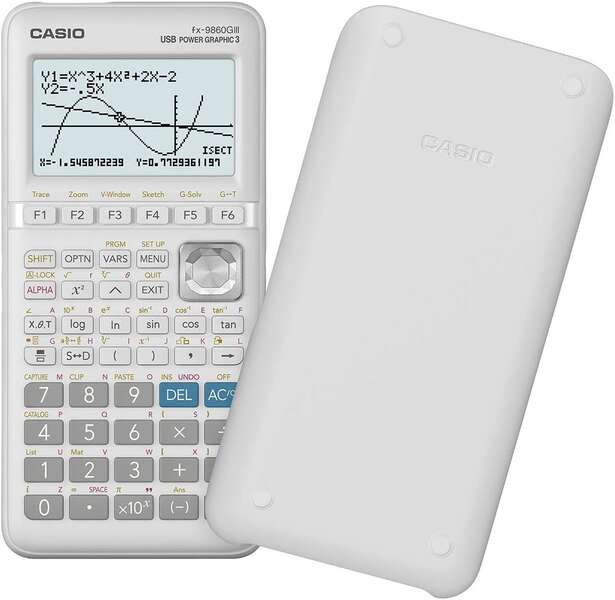 Casio FX-9860GIII Calculadora Cientifica Grafica - Pantalla de 8 Lineas - Graficas Simultaneas de Distintas Funciones - Calculo Financiero Avanzado