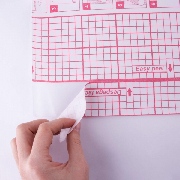 Imagen extra Apli Rollo de Polipropileno Transparente 1.5x0.50m - Adhesivo Reposicionable - Sistema Easy Peel - Cuadricula de Precision