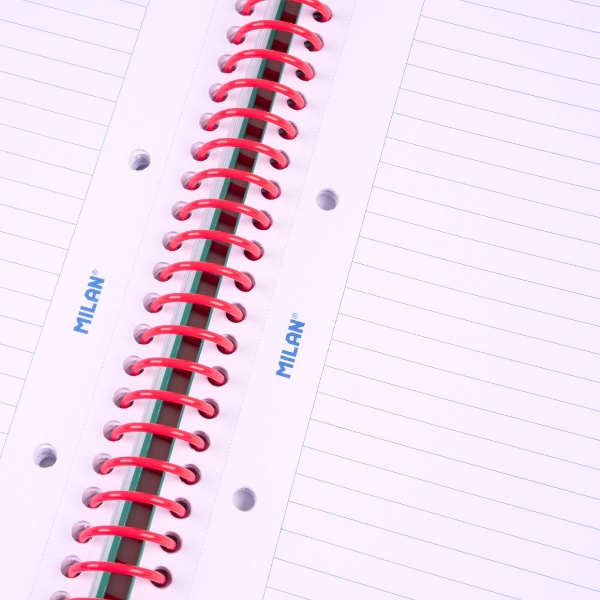 Imagen extra Milan Nata 624 Cuaderno Espiral A4 Pautado 7mm - 80 Hojas de 95 gr/m2 - Microperforado 4 Taladros - Azul