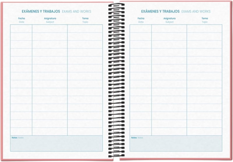 Imagen extra Dohe System Agenda Escolar 25/26 Espiral A5 - Dia Pagina - Papel 70g/m2 - Cubierta de Carton Plastificado - Rosa