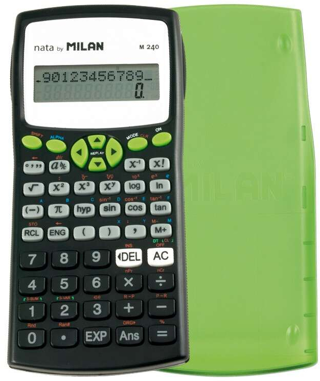 Imagen extra Milan M240 Calculadora Cientifica 10+2 Digitos - Pantalla de 2 Lineas - 240 Funciones - Verde