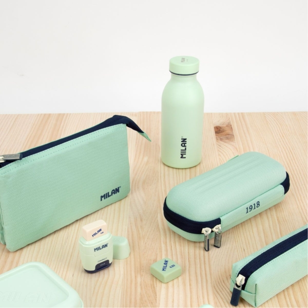 Imagen extra Milan Coleccion 430 Estuche Portatodo Ovalado Semirrigido - Tejido Resistente - Verde