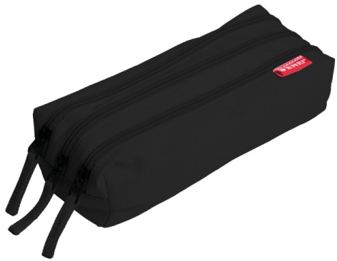 Enri Estuche Portatodo con 3 Compartimentos - - - Negro