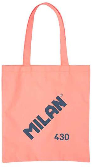 Milan Coleccion 430 Tote Bag Bolsa de Tela - 50x38x41cm - Tejido 'ripstop' - Rosa