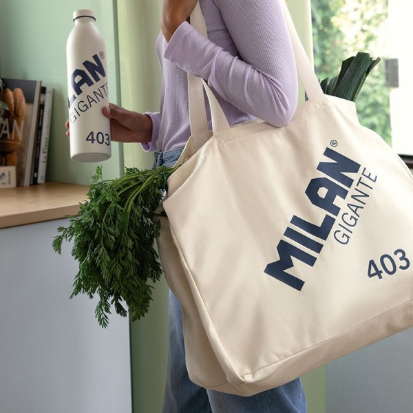 Imagen extra Milan Serie 1918 Gigante 403 Tote Bag Bolsa de Tela - 51x40.5x21.5cm - Capacidad 40L - Beige