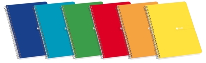 Enri Cuaderno Espiral Tapa Blanda 16º Dieciseisavo 4x4 80 Hojas - Colores Surtidos