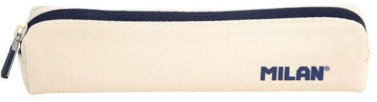 Milan Serie 1918 Estuche Mini Redondo - Tejido Resistente - 20,5x4,5x5 cm - Beige