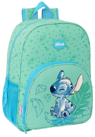 Safta Stitch Aloha Mochila - Adaptable a Carro - 33x42x14cm - Verde