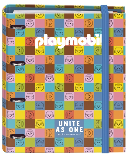Dohe Playmobil Unite as One Carpeta de 4 Anillas con Recambio de 100 Hojas - Folio - Cierre con Goma - Con Separadores y sobre PP