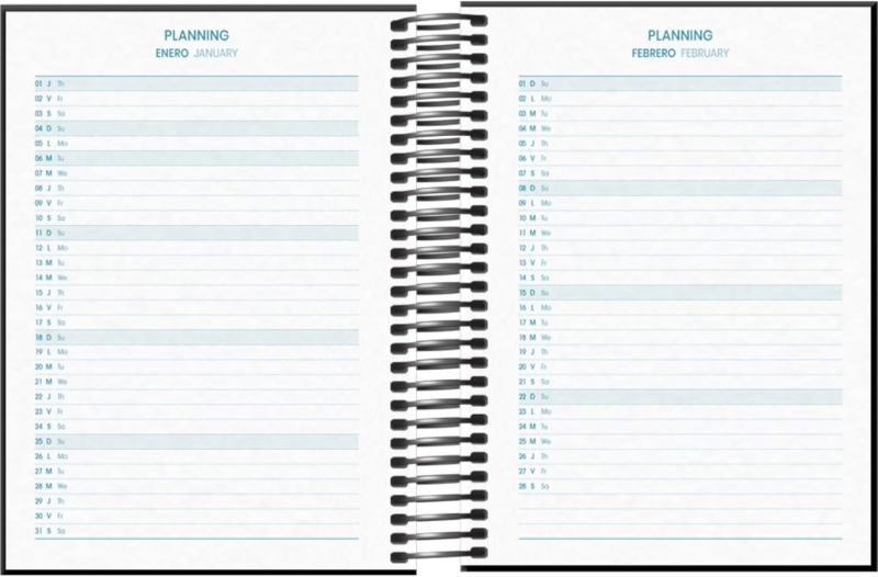 Imagen extra Dohe System Agenda Escolar 25/26 Espiral A6 - Dia Pagina - Papel 70g/m2 - Cubierta de Carton Plastificado - Negro