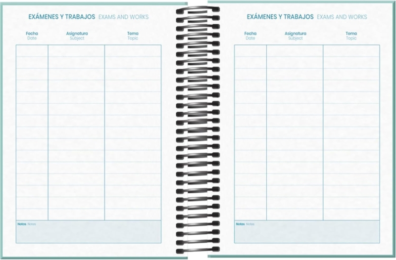 Imagen extra Dohe System Agenda Escolar 25/26 Espiral A6 - Dia Pagina - Papel 70g/m2 - Cubierta de Carton Plastificado - Verde