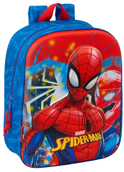 Safta Spider-Man Mochila Guarderia 3D - 22x27x10cm - Azul