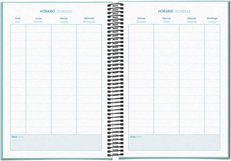 Imagen extra Dohe System Agenda Escolar 25/26 Espiral A5 - Dia Pagina - Papel 70g/m2 - Cubierta de Carton Plastificado - Verde