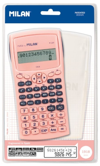 Imagen extra Milan Coleccion 430 M240 Calculadora Cientifica 10+2 Digitos - Pantalla de 2 Lineas - 240 Funciones - Rosa