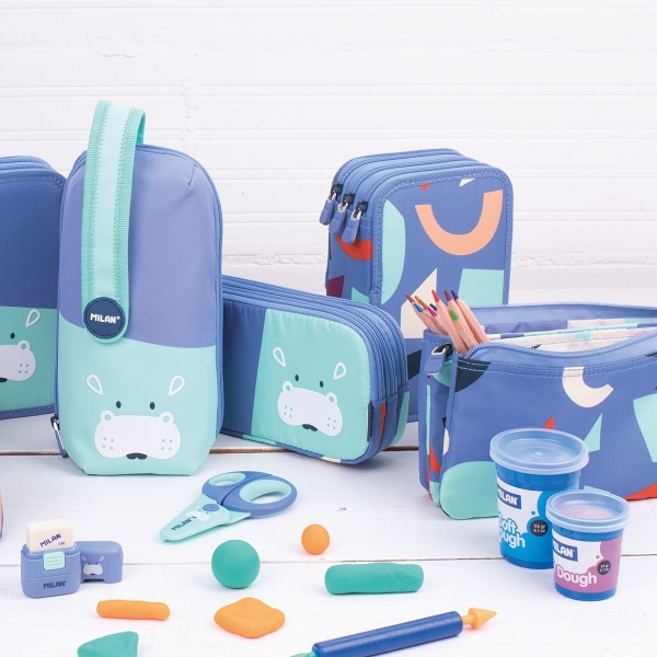 Imagen extra Milan Fun Animals Pack de 4 Estuches con Contenido -  Azul/Turquesa