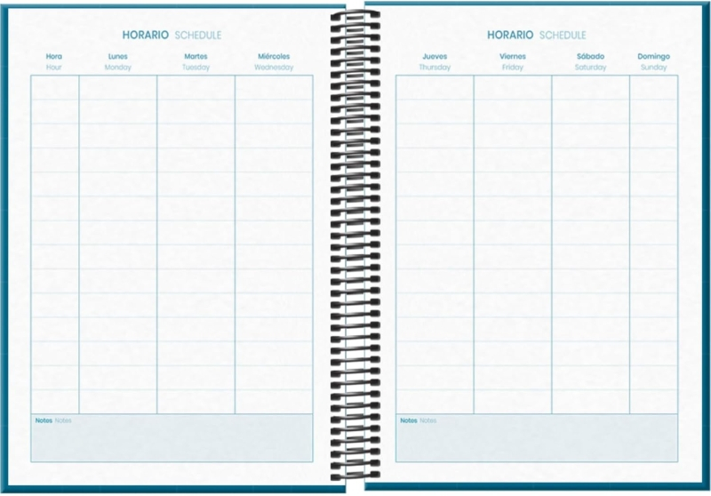 Imagen extra Dohe System Agenda Escolar 25/26 Espiral A5 - Semana Vista - Papel 70g/m2 - Cubierta de Carton Plastificado - Azul