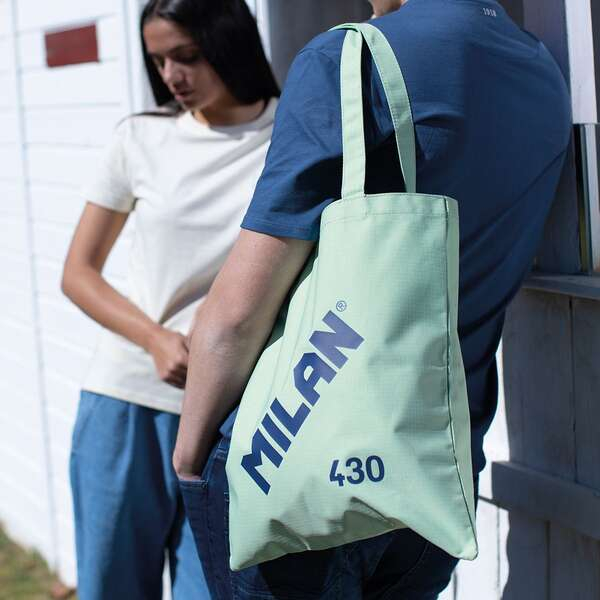 Imagen extra Milan Coleccion 430 Tote Bag Bolsa de Tela - 50x38x41cm - Tejido 'ripstop' - Verde