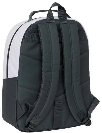 Imagen extra Safta Real Madrid 1ª Equipacion 25/26 Mochila Escolar - Adaptable a Carro - 32x42x15cm - Blanco