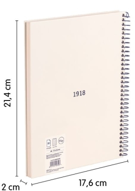 Imagen extra Milan Serie 1918 Cuaderno Espiral A5 Cuadricula 5x5mm - 80 Hojas de 95 gr/m2 - Microperforado 2 Taladros - Beige