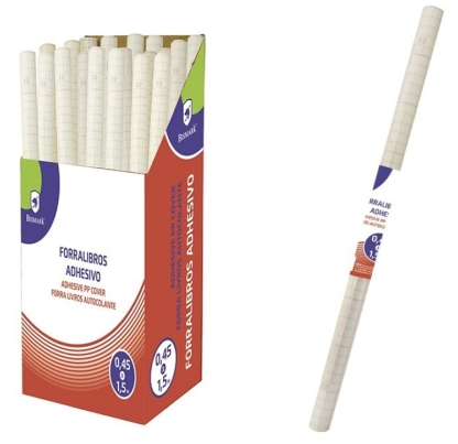 Bismark Rollo de Polipropileno 1.5x0.45m - Autoadhesivo - Cuadricula de Precision