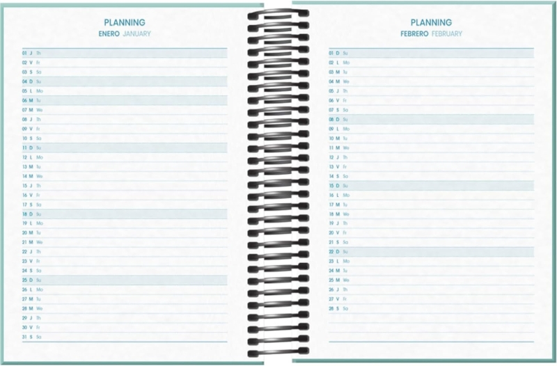 Imagen extra Dohe System Agenda Escolar 25/26 Espiral A6 - Dia Pagina - Papel 70g/m2 - Cubierta de Carton Plastificado - Verde