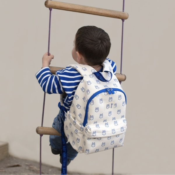 Imagen extra Milan Coleccion 460 Mochila Infantil Casual 9.5L - 2 Bolsillos Laterales - Beige/Azul