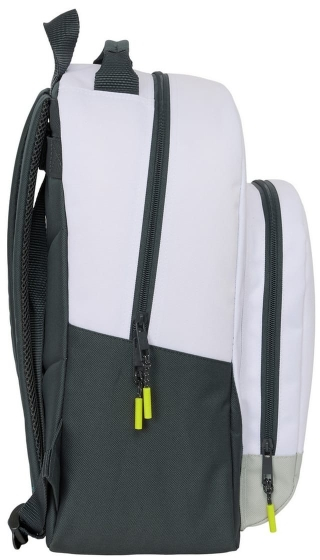 Imagen extra Safta Real Madrid 1ª Equipacion 25/26 Mochila Escolar - Adaptable a Carro - 32x42x15cm - Blanco