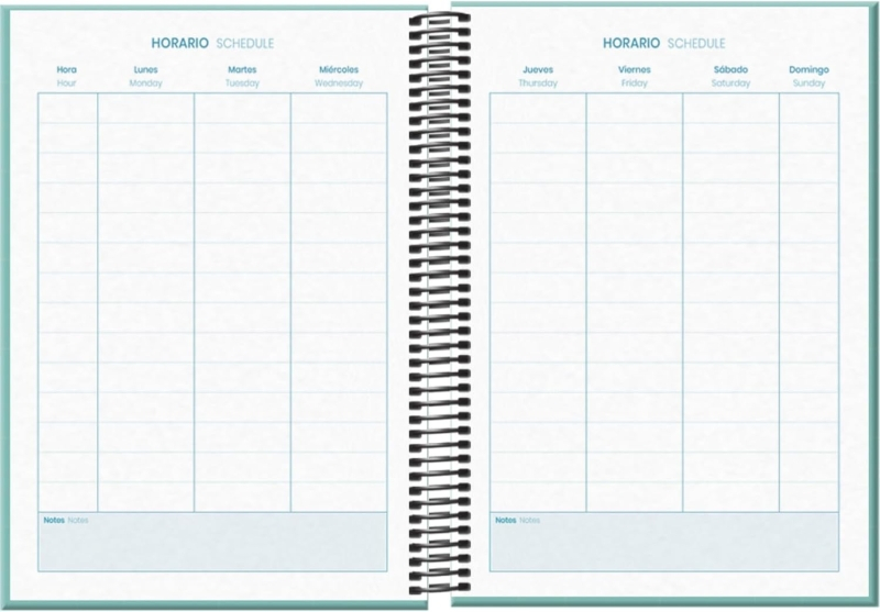 Imagen extra Dohe System Agenda Escolar 25/26 Espiral A5 - Semana Vista - Papel 70g/m2 - Cubierta de Carton Plastificado - Verde