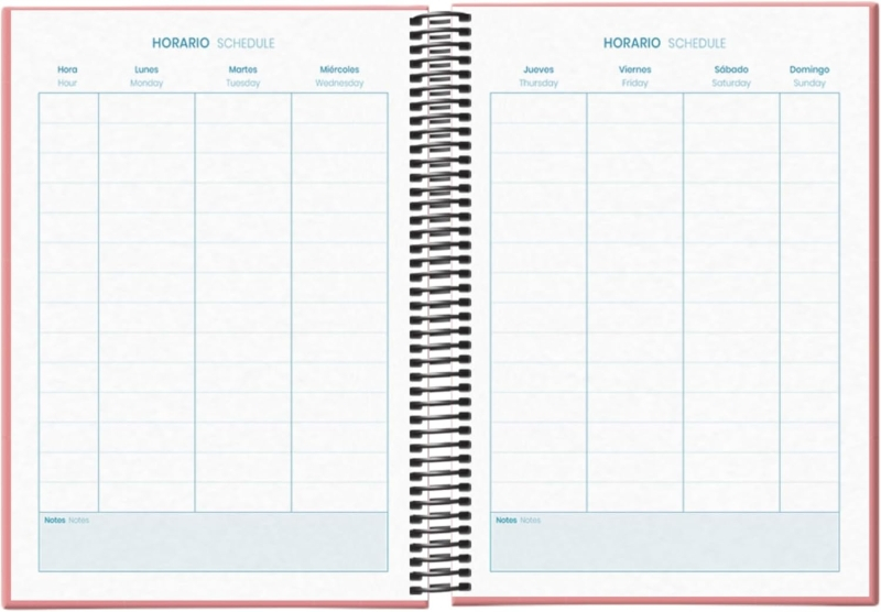 Imagen extra Dohe System Agenda Escolar 25/26 Espiral A5 - Dia Pagina - Papel 70g/m2 - Cubierta de Carton Plastificado - Rosa