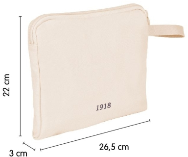 Imagen extra Milan Serie 1918 Gigante 403 Bolsa de Mano - 26,5x22x3cm - Cierre de Cremallera - 100% Algodon - Beige
