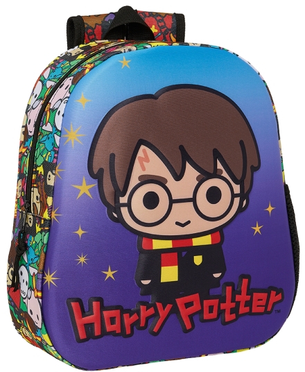Safta Harry Potter Mochila 3D - Portabotellas - 27x33x10cm - Azul