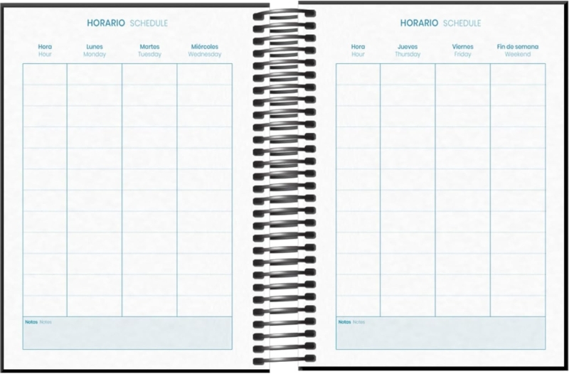 Imagen extra Dohe System Agenda Escolar 25/26 Espiral A6 - Dia Pagina - Papel 70g/m2 - Cubierta de Carton Plastificado - Negro