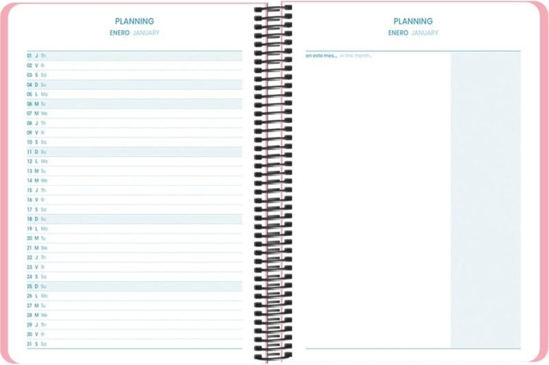 Imagen extra Dohe Esencial Agenda Escolar 25/26 Espiral A5 - Semana Vista - Papel 70g/m2 - Cubierta en Polipropileno - Rosa