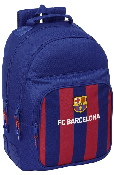 Safta F.C. Barcelona Mochila - Adaptable a Carro - 2 Compartimentos - 32x42x15cm - Rojo y Azul