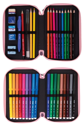 Imagen extra Milan Fun Animals Plumier de 2 Pisos con Contenido - Azul/Turquesa