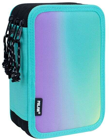 Milan Sunset Plumier de 3 Pisos con Contenido - Turquesa