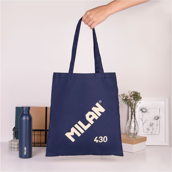Imagen extra Milan Coleccion 430 Tote Bag Bolsa de Tela - 50x38x41cm - Tejido 'ripstop' - Azul Oscuro