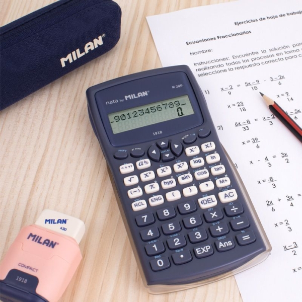 Imagen extra Milan Coleccion 430 M240 Calculadora Cientifica 10+2 Digitos - Pantalla de 2 Lineas - 240 Funciones - Azul